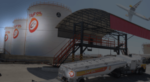 Jet A1 fuel depot and tanker loading bay
